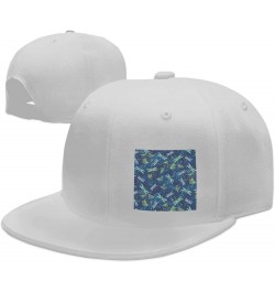 Dragonfly Classic Snapback Hat, Unisex Baseball Cap Flat Bill Brim, Stylish/Adjustable Size White $11.62 Baseball Caps