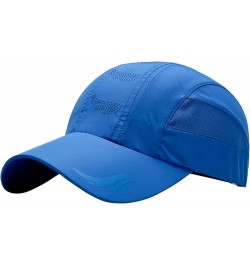 Baseball Cap for Men Women Adjustable Breathable Caps Distressed Dad Hat for Golf Cycling Running Fishing Blue-1 $7.92 Baseba...