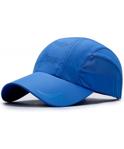 Baseball Cap for Men Women Adjustable Breathable Caps Distressed Dad Hat for Golf Cycling Running Fishing Blue-1 $7.92 Baseba...