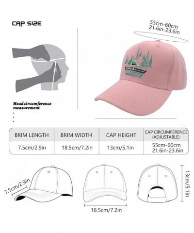 Baseball Caps Explore A Mountain Camp Trucker Caps for Men Cool Cotton Snapbacks for Gift Pink $13.08 Baseball Caps