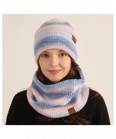 Mens Winter ????eanie Hats Scarf Set Warm Knit Hats ????kull Cap Neck Warmer for Men Women E $11.51 Scarves