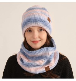 Mens Winter ????eanie Hats Scarf Set Warm Knit Hats ????kull Cap Neck Warmer for Men Women E $11.51 Scarves