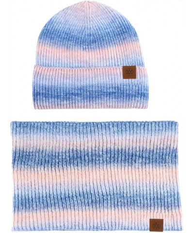 Mens Winter ????eanie Hats Scarf Set Warm Knit Hats ????kull Cap Neck Warmer for Men Women E $11.51 Scarves