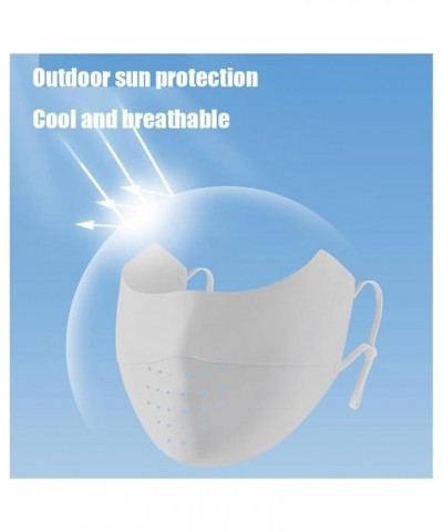 UPF50+ Ice Silk Non-marking Sunscreen Face Shield Mask with Ventilation Holes, Sun Protection Vent Mask, Face Cover Blue $8.9...