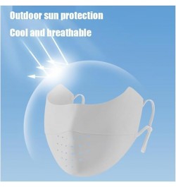 UPF50+ Ice Silk Non-marking Sunscreen Face Shield Mask with Ventilation Holes, Sun Protection Vent Mask, Face Cover Blue $8.9...