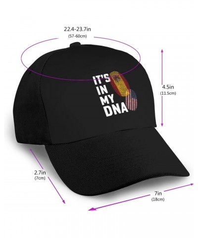 Spain It's in My DNA Baseball Cap Women Men Hat Outdoor Leisure Sun Hat Adjustable Truck Driver Baseball Caps Dad Hats Black ...