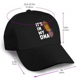 Spain It's in My DNA Baseball Cap Women Men Hat Outdoor Leisure Sun Hat Adjustable Truck Driver Baseball Caps Dad Hats Black ...