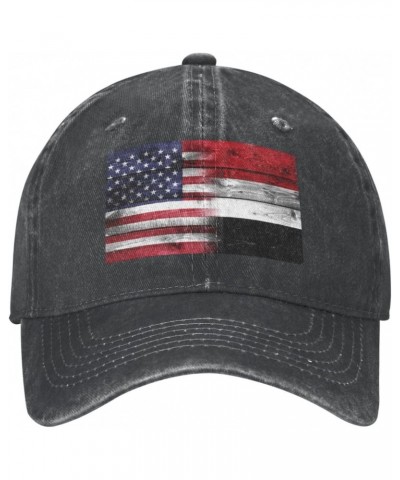 Baseball Cap US Yemen America Flag Washed Denim Adjustable Fashion Unique Hat for Men Women $14.17 Baseball Caps