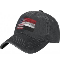 Baseball Cap US Yemen America Flag Washed Denim Adjustable Fashion Unique Hat for Men Women $14.17 Baseball Caps