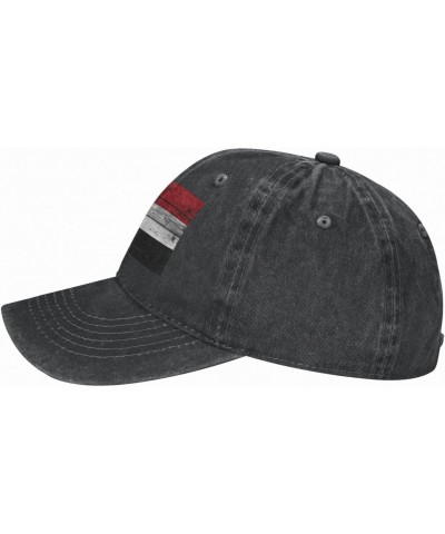 Baseball Cap US Yemen America Flag Washed Denim Adjustable Fashion Unique Hat for Men Women $14.17 Baseball Caps