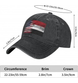 Baseball Cap US Yemen America Flag Washed Denim Adjustable Fashion Unique Hat for Men Women $14.17 Baseball Caps