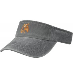 Realistic Tiger Sun Visor Hats for Women Men Adjustable Cooling Sports Sun Hats Cotton Golf Cap Gray $12.07 Visors