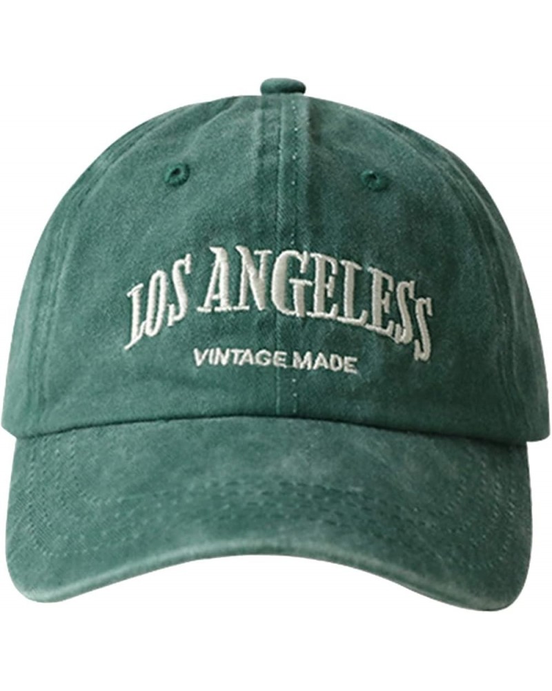 Mens and Womens Letter Embroidered Baseball Cap Vintage Unisex Hat Adjustable Snapback Caps Dad Hat Green $6.25 Sun Hats