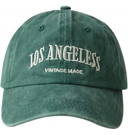 Mens and Womens Letter Embroidered Baseball Cap Vintage Unisex Hat Adjustable Snapback Caps Dad Hat Green $6.25 Sun Hats