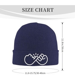 Pinky Promise Funny Hat Winter Warm Thick Knit Skull Beanie Cap Navy Blue $11.17 Skullies & Beanies