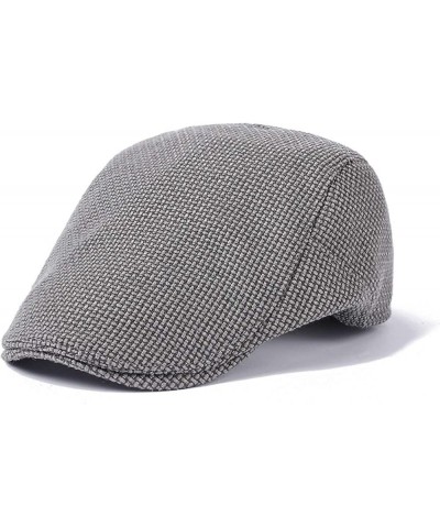 Adjustable Newsboy Hats for Men Flat Cap Womens Irish Cabbie Hats Driving Cabbie Hunting Cap Dark Grey $9.42 Newsboy Caps