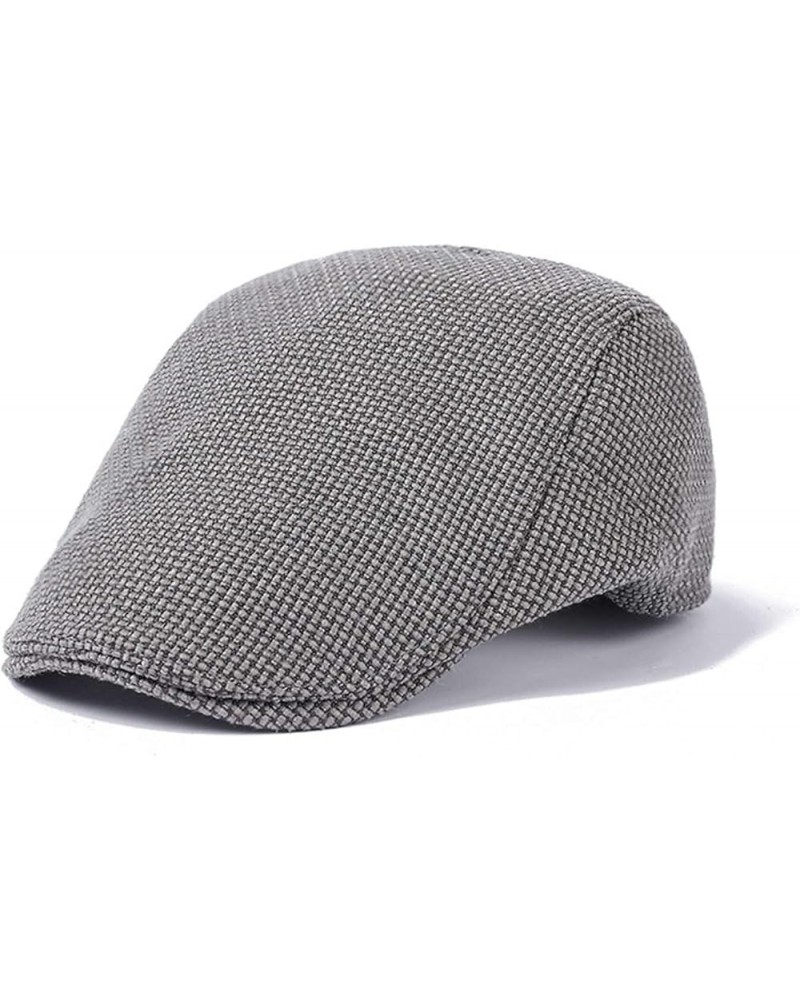 Adjustable Newsboy Hats for Men Flat Cap Womens Irish Cabbie Hats Driving Cabbie Hunting Cap Dark Grey $9.42 Newsboy Caps