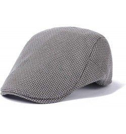 Adjustable Newsboy Hats for Men Flat Cap Womens Irish Cabbie Hats Driving Cabbie Hunting Cap Dark Grey $9.42 Newsboy Caps