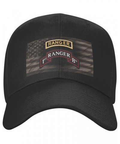 Army 1st Ranger Battalion Patch with Ranger Tab Classic Duckbill Caps for Stylish Sun Protection Outdoor $13.80 Baseball Caps