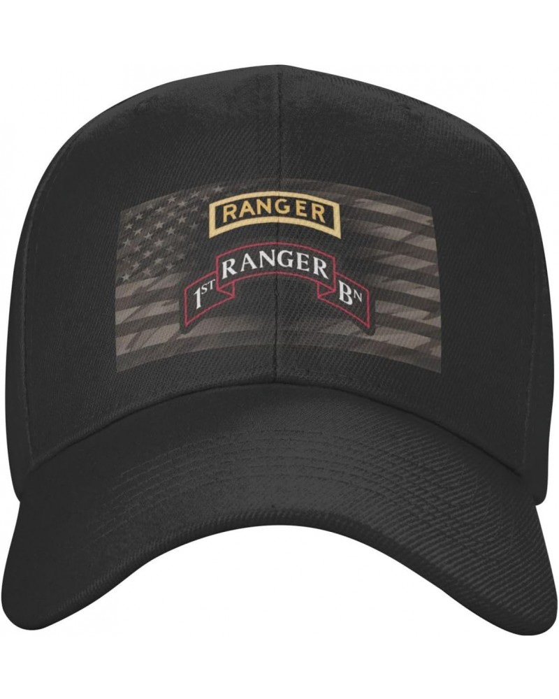 Army 1st Ranger Battalion Patch with Ranger Tab Classic Duckbill Caps for Stylish Sun Protection Outdoor $13.80 Baseball Caps