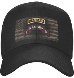 Army 1st Ranger Battalion Patch with Ranger Tab Classic Duckbill Caps for Stylish Sun Protection Outdoor $13.80 Baseball Caps