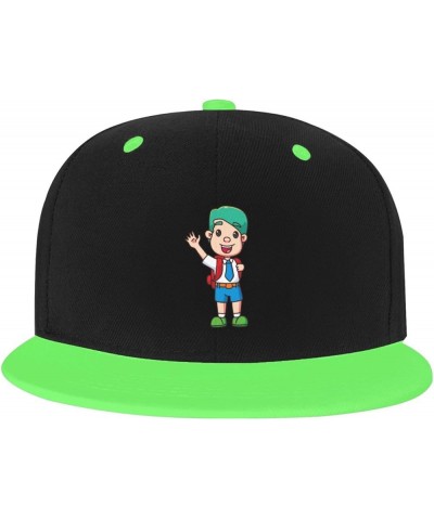 Cute Little Student Baseball Cap for Men Women Snapback Hat Adjustable Flat Bill Hats Green $11.37 Baseball Caps