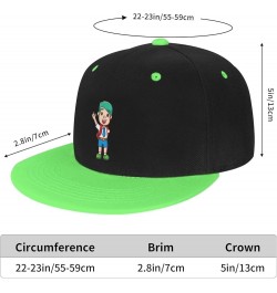 Cute Little Student Baseball Cap for Men Women Snapback Hat Adjustable Flat Bill Hats Green $11.37 Baseball Caps