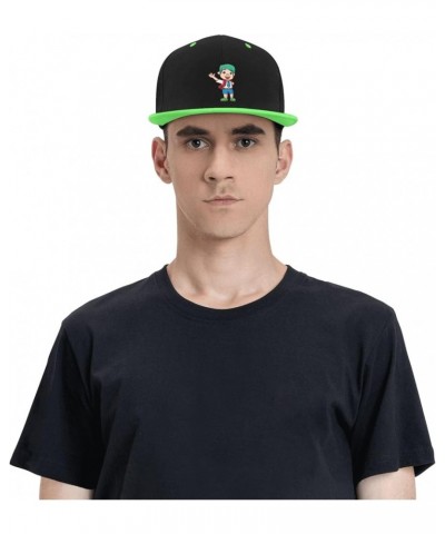 Cute Little Student Baseball Cap for Men Women Snapback Hat Adjustable Flat Bill Hats Green $11.37 Baseball Caps