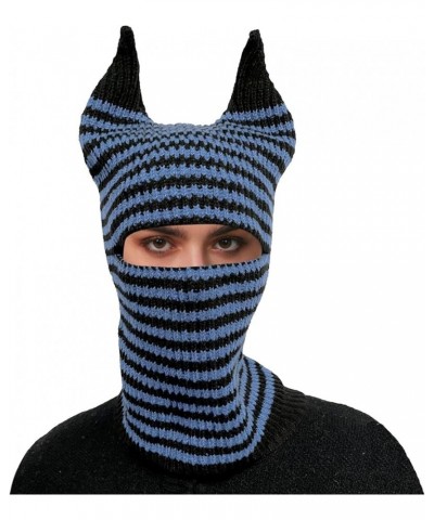 Autunm Winter Leisure Warmth Stripe Knitted Scarf Hat Ski Cab E $8.95 Sun Hats