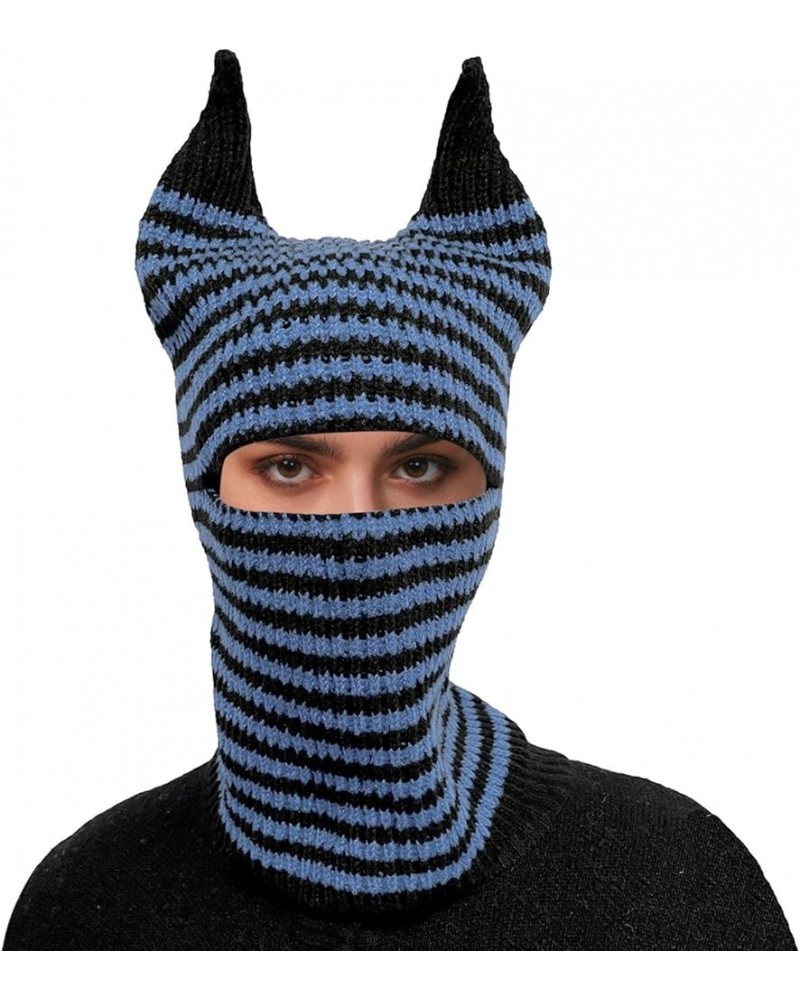 Autunm Winter Leisure Warmth Stripe Knitted Scarf Hat Ski Cab E $8.95 Sun Hats