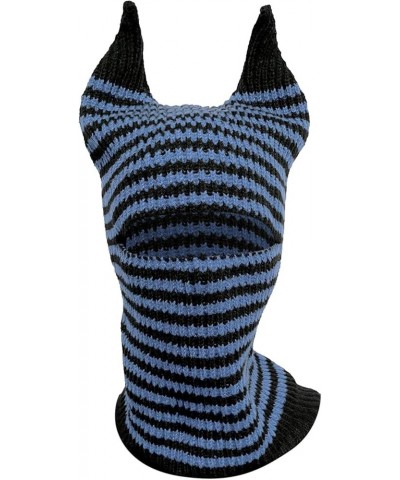 Autunm Winter Leisure Warmth Stripe Knitted Scarf Hat Ski Cab E $8.95 Sun Hats