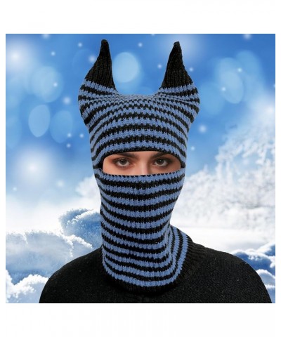 Autunm Winter Leisure Warmth Stripe Knitted Scarf Hat Ski Cab E $8.95 Sun Hats