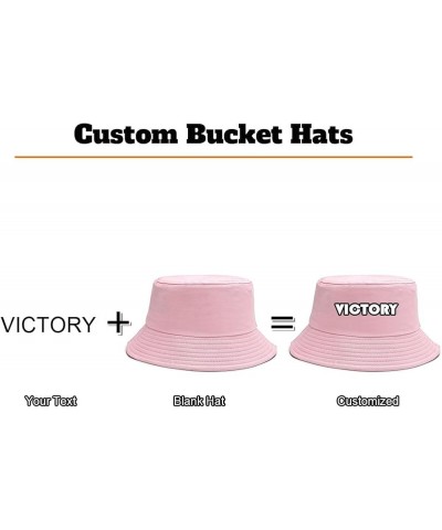 5 Pack Custom Bucket Hats for Women Men Personalized Text Name Fishing Cap Design Your Own Summer Sun Beach Hat Pink $27.08 B...