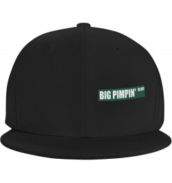 Big Pimpin BLVD Hat Black Flat Brim Trucker Hats Adjustable Hip Hop Baseball Cap Black $12.65 Baseball Caps