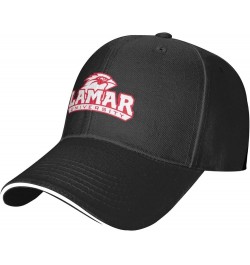 Lamar University Unisex Classic Hat Adjustable Fashion Casquette for Men Women Black $11.19 Baseball Caps