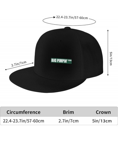 Big Pimpin BLVD Hat Black Flat Brim Trucker Hats Adjustable Hip Hop Baseball Cap Black $12.65 Baseball Caps