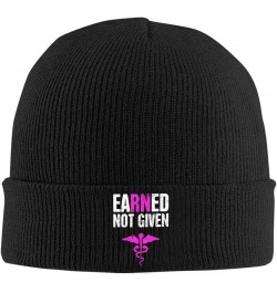 Earned Not Given Rn Registered Nurse Nursing Adult Knitted Hat Beanie Winter Warm Skull Hat - Men Women Black $21.91 Skullies...