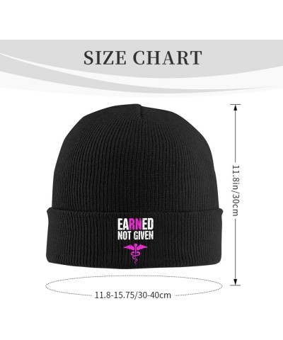 Earned Not Given Rn Registered Nurse Nursing Adult Knitted Hat Beanie Winter Warm Skull Hat - Men Women Black $21.91 Skullies...