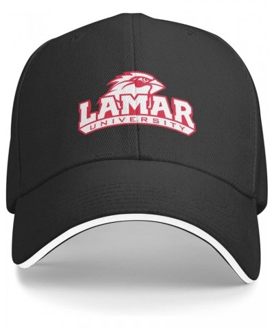 Lamar University Unisex Classic Hat Adjustable Fashion Casquette for Men Women Black $11.19 Baseball Caps