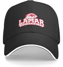 Lamar University Unisex Classic Hat Adjustable Fashion Casquette for Men Women Black $11.19 Baseball Caps