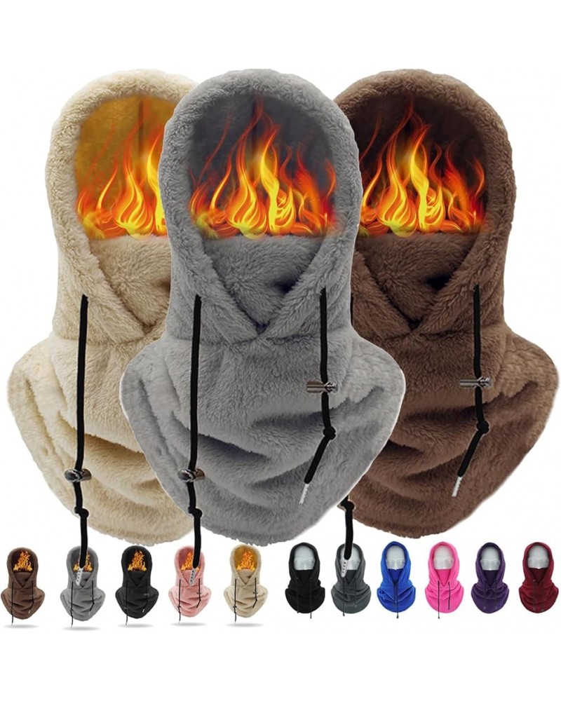 Sherpa Hood, Balaclava Ski Mask, Balaclava Wind-Resistant Winter Face Mask, Fleece Ski Mask for Men and Women 3pcs-1 $15.64 B...