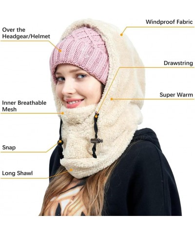 Sherpa Hood, Balaclava Ski Mask, Balaclava Wind-Resistant Winter Face Mask, Fleece Ski Mask for Men and Women 3pcs-1 $15.64 B...