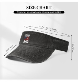 Proud U S Military Dad USA Flag Sun Visor Hats for Women Men Sun Hat Vintage Golf Hat Adjustable Baseball Cap Black $11.39 Vi...