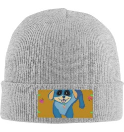 Happy Cartoon Dog Men Women Warm Knitted Woolen Hat for Winter Outdoor Activities Christmas Thanksgiving Gift Black Gray $12....