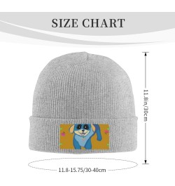 Happy Cartoon Dog Men Women Warm Knitted Woolen Hat for Winter Outdoor Activities Christmas Thanksgiving Gift Black Gray $12....