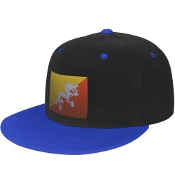 Flag of Bhutan Knitting Effect Baseball Cap for Men Women Snapback Hat Adjustable Flat Bill Hats Blue $14.34 Baseball Caps