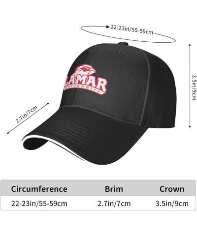 Lamar University Unisex Classic Hat Adjustable Fashion Casquette for Men Women Black $11.19 Baseball Caps