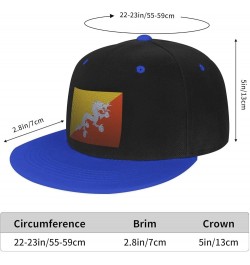 Flag of Bhutan Knitting Effect Baseball Cap for Men Women Snapback Hat Adjustable Flat Bill Hats Blue $14.34 Baseball Caps