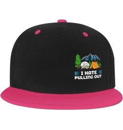 I Hate Pulling Out Baseball Cap Men Running Hat Ponytail Hat Women Dad Hat Sun Hat Adjustable Trucker Hat White Pink $10.53 B...