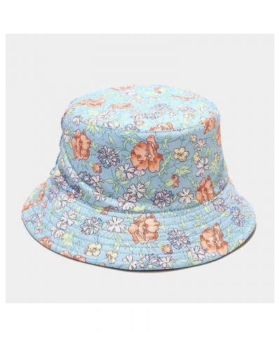 Bucket Hat Unisex Fisherman Sun Hat Women Two Sided Bucket Floral Outing Men Baseball Cap Fishing Hat Fall Hats (Color : Mult...